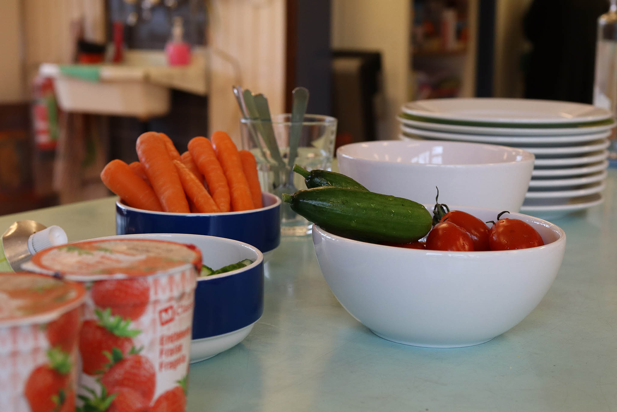 Gesunde Snacks in der Wolfsbrunnen-Schule