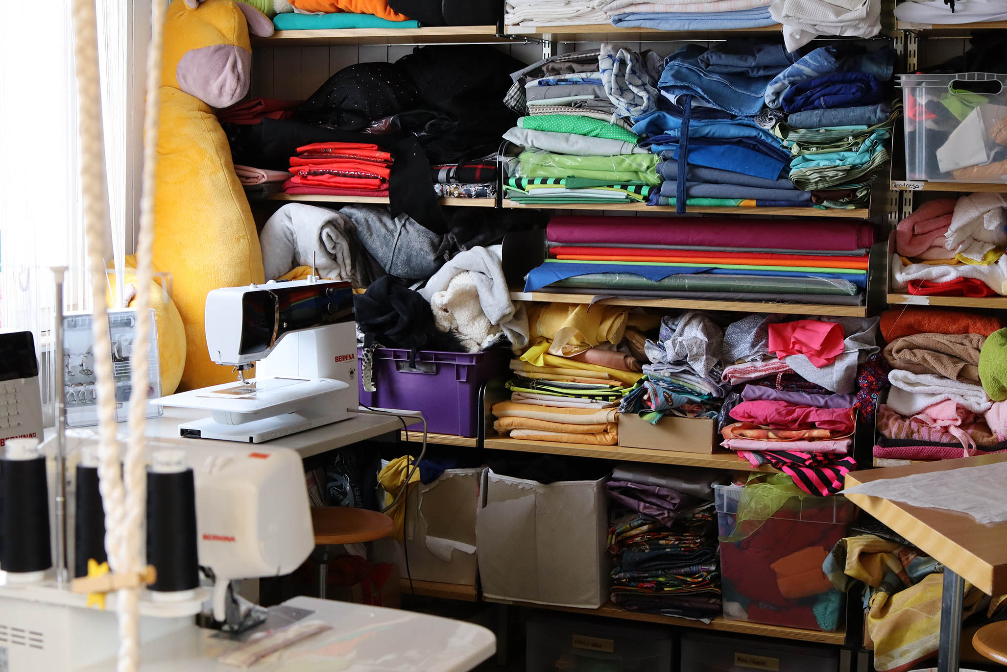 Nähzimmer in der Wolfsbrunnen-Schule